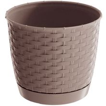 Product image of PROSPERPLAST RATOLLA ROUND DRLO 7529U 300 მმ, მოკა პლასტმასის ქოთანი ყვავილებისთვის