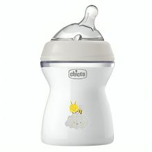 Product image of Chicco პლასტიკის ბოთლი სილიკონის თავით 250მლ 2+