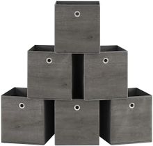 Product image of SONGMICS, შესანახი ყუთები, 4 ცალი, ნაცრისფერი, 26 x 26 x 28 სმ