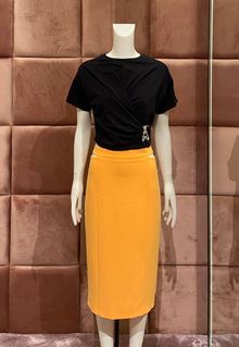 Product image of PATRIZIA PEPE ქვედაბოლო Cut-out midi skirt in sablè crepe