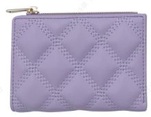 Product image of ქალის საფულე/Womens Diamond Pattern Quilted Bifold Short Zipper Wallet(Purple)