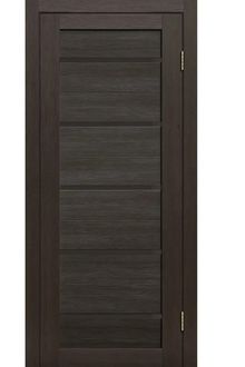 Product image of კარის ბლოკი ZPC PVC LA STELLA 206 მუხა მოკო  36x700x2150 მმ შუშა შავი