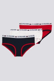 Product image of US POLO ASSN US1682 V1 გოგოს საცვლები 3 ცალი (ფერადი)