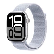 Product image of Apple Watch Series 10 GPS 42mm Silver Aluminium Case with Blue Cloud Sport Loop სმარტ საათი