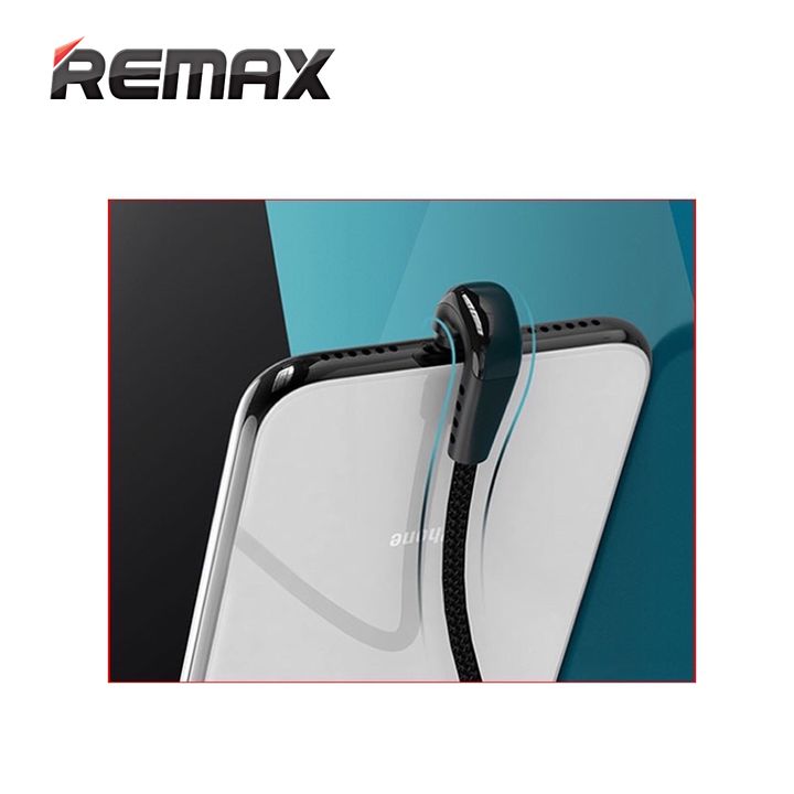remax-heymanba-ii-21a-zinc-alloy-braided-gaming-data-cable-180-elbow-rc-177i-1m-lightning--black-photo-4