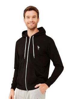 Product image of U.S. Polo Assn. 18469 კაცის ჰუდი ელვა შესაკრავით (შავი)