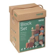 Product image of Hape Korko Block Set 60 Pieces-ასაწყობი კუბების ნაკრები, 60 ცალი