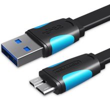 Product image of VENTION VAS-A12-B150 Flat USB3.0 A Male to Micro B Male Cable 1.5მ USB კაბელი