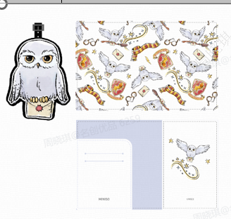 samgzavro-aqsesuarebis-nakrebiharrypottertravelaccessoriessethedwig