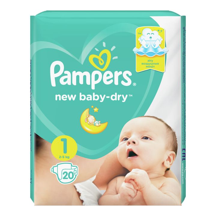Pampers პამპერსი ახალშობილის S1 20ც SMP - Extra.ge - 367971