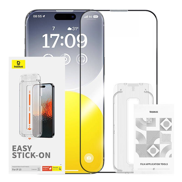 baseus-sapphire-series-hd-tempered-glass-screen-protector-with-built-in-dust-filter-for-ip-15-clear-ekranis-damtsavi-photo-2