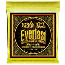 Product image of Ernie Ball Extra Light Everlast Coated 80/20 Bronze Acoustic Guitar Strings 10-50 Gauge აკუსტიკური გიტარის სიმები
