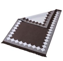 Product image of ხალიჩა -  CROSS ACRYLIC FRINGED RUG 80X150 CM LIGHT BROWN