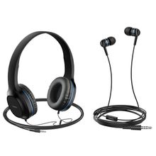 Product image of HOCO W24 Enlighten headphones with mic set BLUE ყურსასმენი მიკროფონით