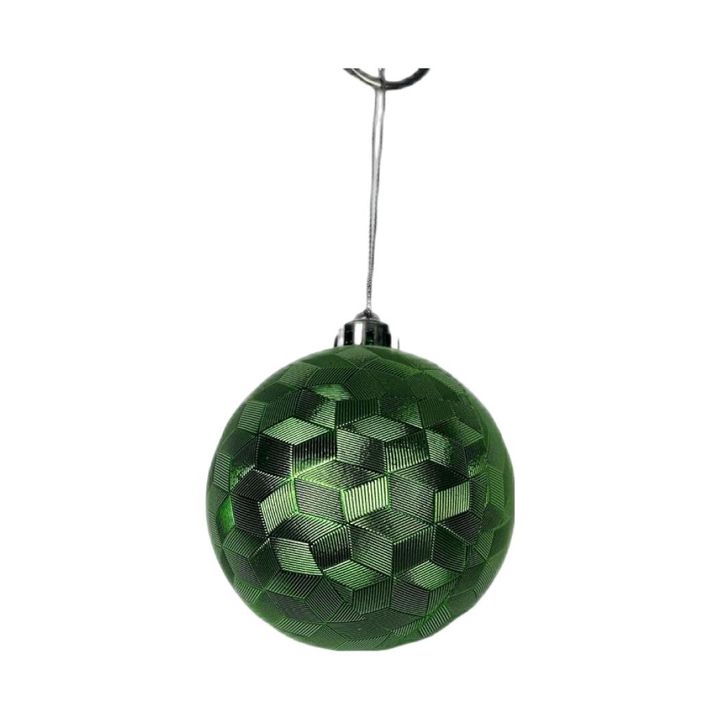 miracle-christmas-collection-plastic-green-quadratic-pattern-ball-pendant-nadzvis-khis-satamasho