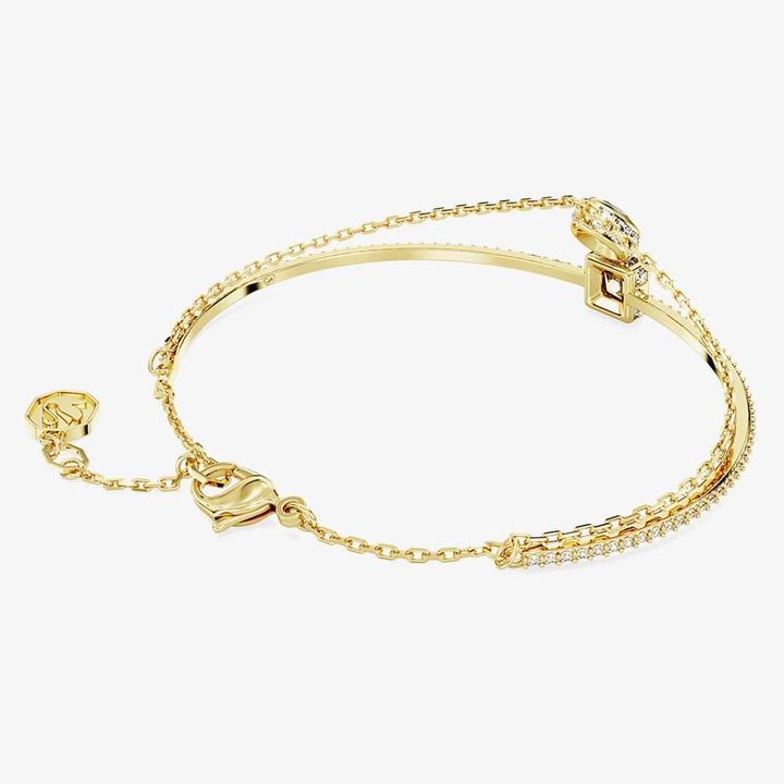 swarovski-stilla-green-mixed-cuts-gold-tone-plated-bangle-samajuri-photo-3