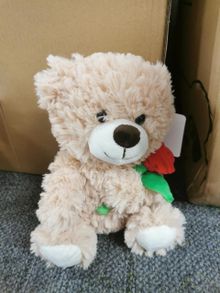 Product image of Holding-Rose Little Bear Plush Toy რბილი სათამაშო