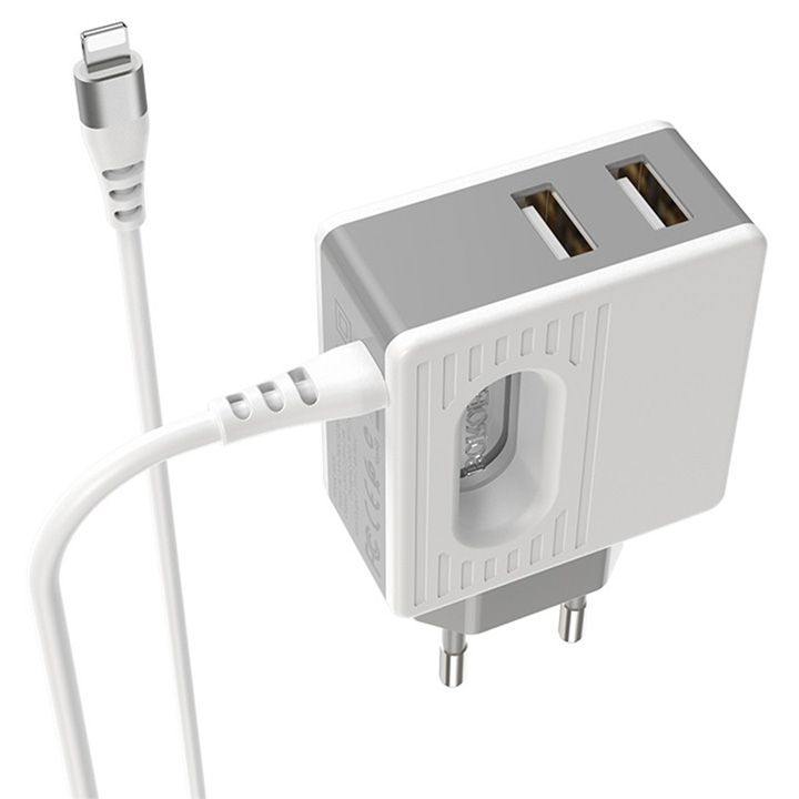 borofone-ba34-power-essence-dual-port-chargerlightningeu-white