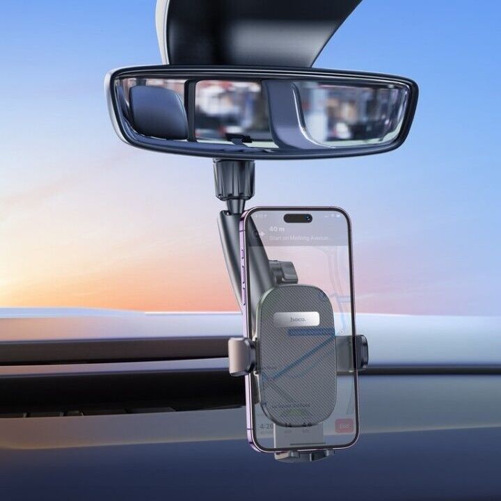 hoco-h17-waves-rearview-mirror-car-holder-carbblack-photo-4