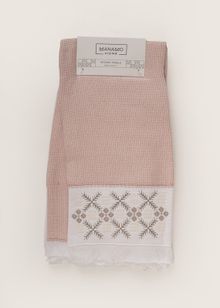 Product image of TUNA EMBROIDERED KITCHEN TOWEL SET OF 2 QUARTZ 50X70 ჩაის ტილო
