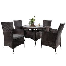 Product image of მოწნული ავეჯის ნაკრები ბალიშებით MIRAGE - ყავისფერი (AJ-SFS014)