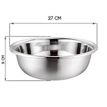 Product image of უჟანგავი ფოლადის ჯამი დიამეტრი 25-27 სმ კემპინგის/სამხედრო პიკნიკის სალათის თეფში თქვენ გაგზავნეთ/სალაშქრო ჯამი, თეფში (ჭურჭელი)