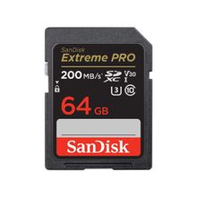 Product image of SanDisk 64GB Extreme PRO SD/XC UHS-I Card 200MB/S V30/4K Class 10 SDSDXXU-064G-GN4IN SD ბარათი