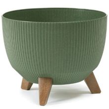 Product image of LAMELA BOWL ROMA ECO WOOD 400 JUMPER 21ლ მწვანე ყვავილის ქოთანი
