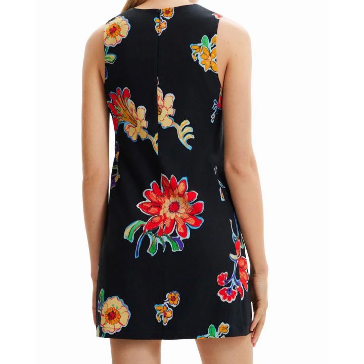 desigual-floral-print-mini-dress-qalis-mokle-kaba-feradi-qvavilebis-printit-photo-4
