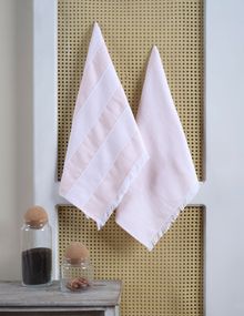 Product image of Manamo  Lots  სამზარეულოს პირსახოცი ბამბის ატმისფერი ჟაკარის 50x70 სმ (2ც)