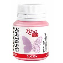 Product image of ROSA TALENT Light Pink glossy 20მლ აკრილის საღებავი დეკორაციისთვის