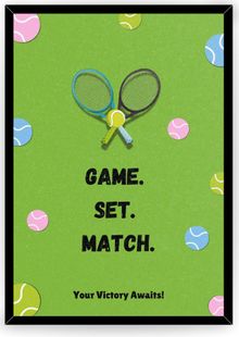 Product image of Game. Set. Match. A4 პოსტერი ჩარჩოთი