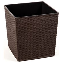 Product image of LAMELA JUKA LA595-83 25X25 სმ 11 ლ მოკა ყვავილის ქოთანი რატანის ეფექტით