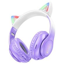 Product image of HOCO W42 Cat ears BT headphones wireless headset purple grape