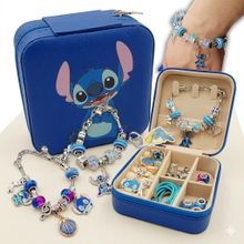 Product image of Stitch Jewelry Box & DIY Bracelets Set საბავშვო სამკაულების ნაკრები და ორგანაიზერი "სტიჩი"