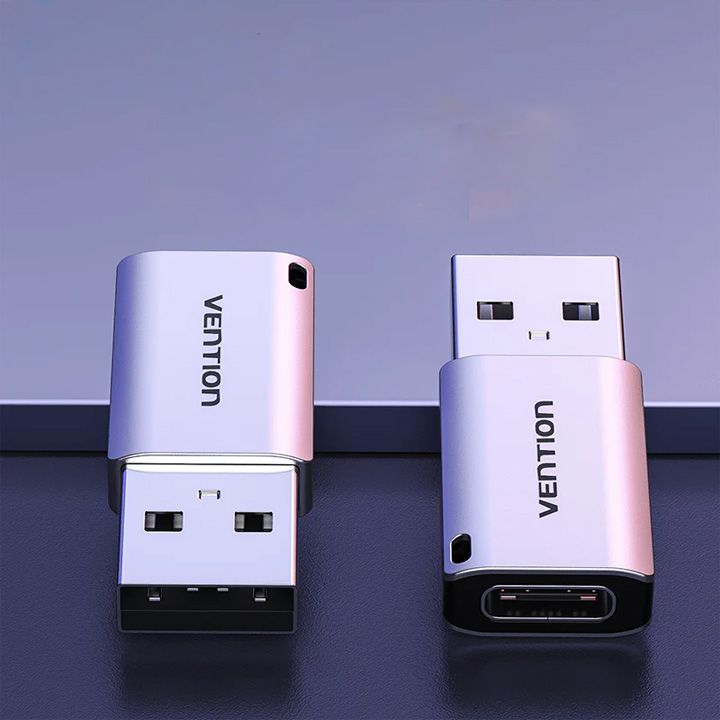 vention-cdph0-usb-30-male-to-usb-c-female-adapter-gray-aluminum-alloy-type-photo-2