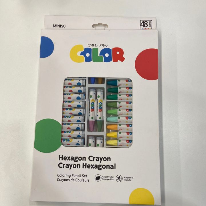 polka-dots-series-hexagonal-oil-pastel-set-48-colors-pastelis-fanqrebi