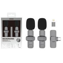 Product image of MINISO Mini Wireless Dual Microphones for Phones SW-MCW05 მიკროფონი