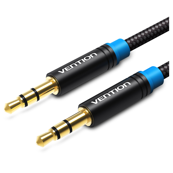 vention-p350ac500-b-m-cotton-braided-35mm-male-to-male-audio-cable-5m-black-metal-type