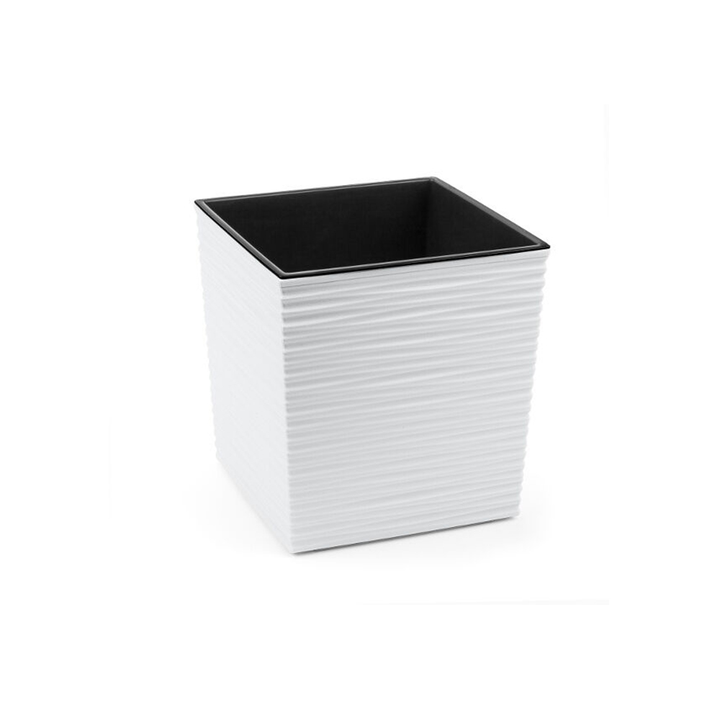 Chisel Planter ქოთანი ყვავილის Lamela JUKA chisel planter white 40x40 სმ - Extra.ge