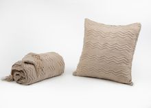 Product image of Manamo  Zigzag  დეკორატიული ბალიშის პირი აკრილის ბეჟი 45x45 სმ