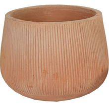 Product image of WHITEWASH VERT. RIB CAULDRON D40H32 კერამიკის ქოთანი