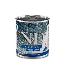 Product image of N&D ძაღლი, სველი საკვები, ოკეანე კალმახი & ორაგული ზრდასრული  0,285 კგ