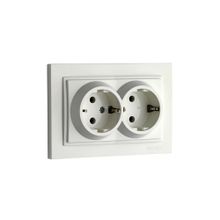 Product image of როზეტი ორიანი დამიწებით DESPINA white - 102-190004-120