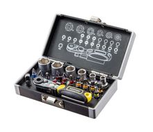 Product image of თავაკების და ბიტების ნაკრები Topmaster 330157 1/4" 26 ც