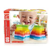 Product image of Hape ხის ასაწყობი სათამაშო Double Rainbow Stacker