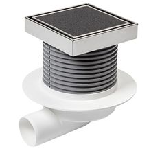Product image of ტრაპი C425XL Floor Drain with side outlet D50, Neptun, collar stainless steel frame , grid Ceramics