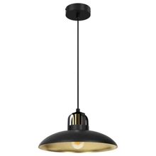 Product image of MILAGRO MLP8906 FELIX 1 X E27 შავი ოქროსფერი საკიდი სანათი