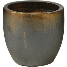 Product image of MEGA COLLECTIONS GLAZED EGG POT BRONZE 22X21ᲡᲛ 7Ლ კერამიკის ქოთანი