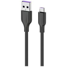 Product image of USB კაბელი 2E CCAM-BL USB-A MICROUSB GLOW 1M BLACK